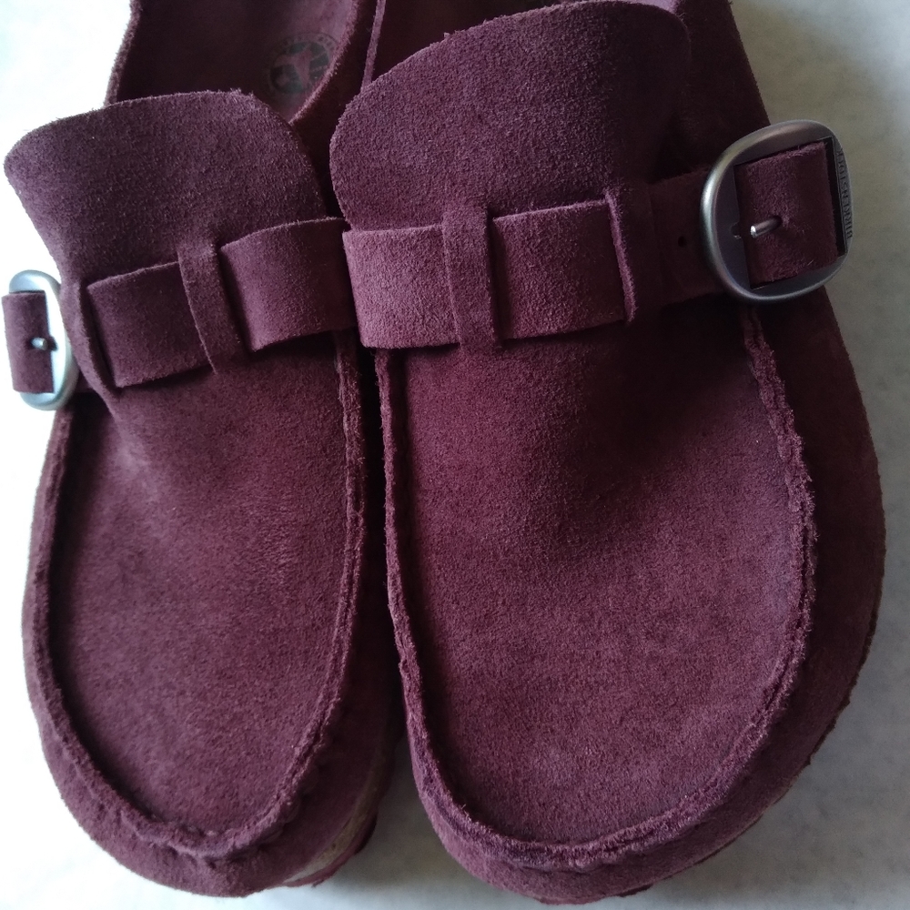Birkenstock Women's Shoes in Plum Suede